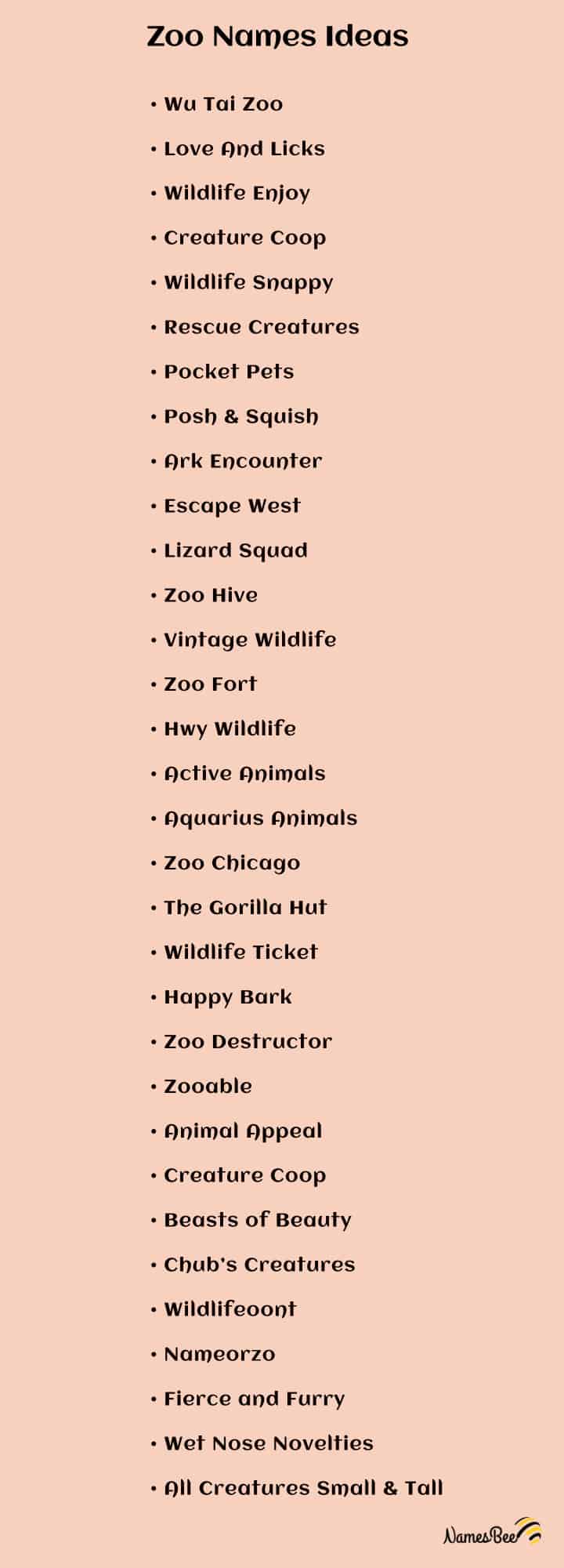 unique zoo names ideas