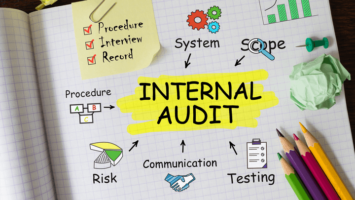 notebook sketches with internal audit highlighted